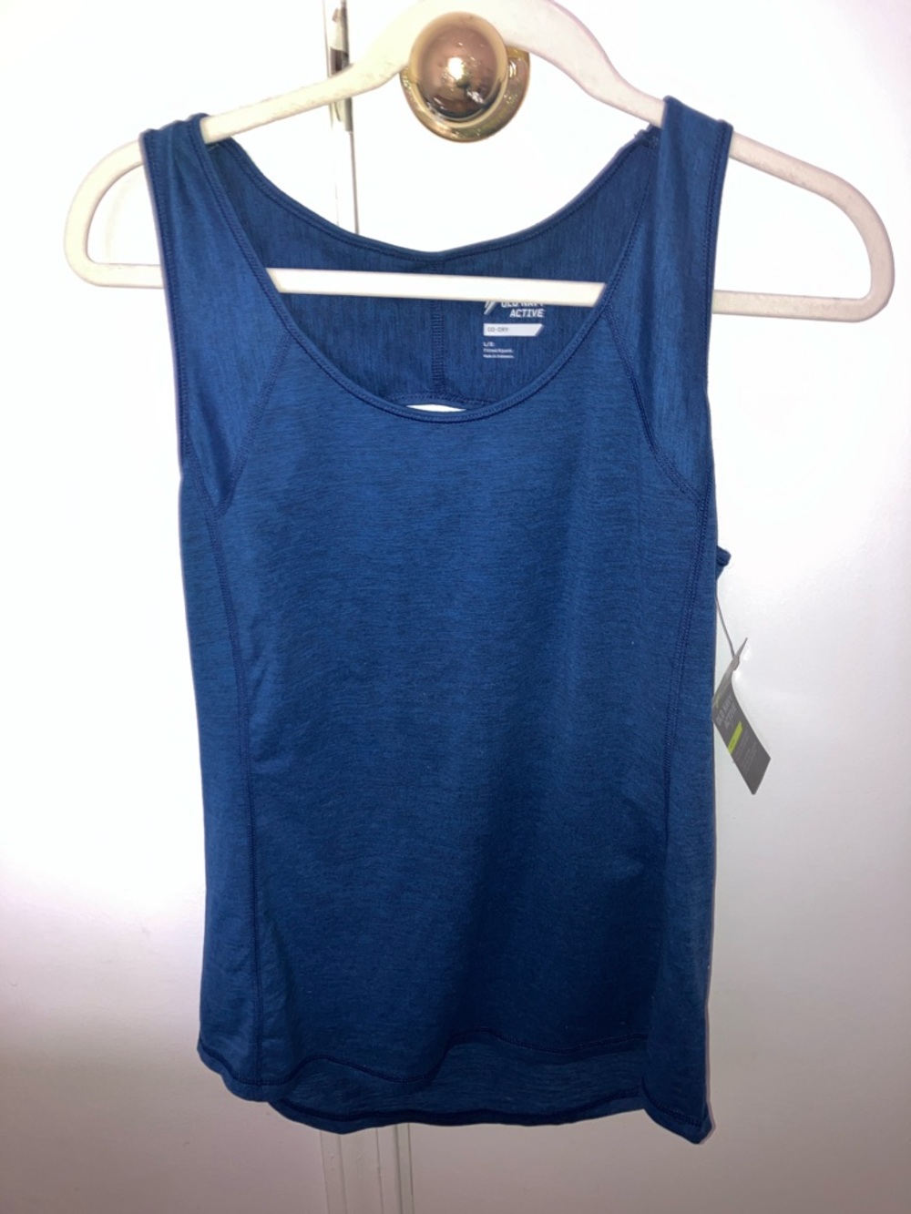 Old Navy Active Go dry cut out open back tank top blue women’s Sz L NWT